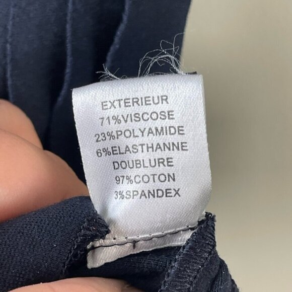 Diane Von Furstenberg DVF Plateau Bee Dress 2 Navy Blue work office date sheath - Picture 7 of 11